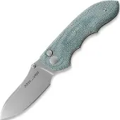 Viper Coltello pieghevole Moon, Stonewashed, Teal Canvas Micarta