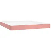 vidaXL Materasso a molle insacchettate rosa 160x200x20 cm in velluto