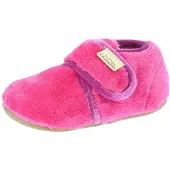 Living Kitzbühel Baby's Hook-and-Loop Shoes Velvet Plain Pantofole Bambini (18, fuchsia)