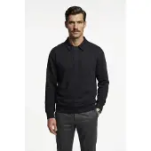 BOSS per uomo. 50564114 Polo placket blu navy (S), Casual, Cotone, Manica lunga