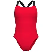 Arena Women's Elastic Solid Swimsuit Costume intero Donna (XL, rosso)