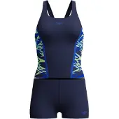 Speedo Women's Hyperboom Splice Tankini Set Tankini Donna (46, blu)