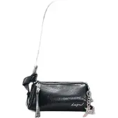 Desigual , borsa piccola con charms, Donna, Poliuretano, Nero, U