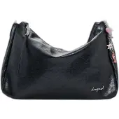 Desigual , borsa effetto pelle quadrata, Donna, Poliuretano, Nero, U