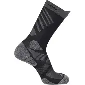 Salomon Aero Crew Calze da running (42-44, grigio/nero)