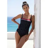 LASCANA Costume intero modellante rosso fuoco / nero