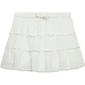 Superdry per donna. W7210424A Gonna bianca a balze (L), Bianco, Casual, Cotone