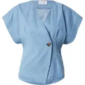 Sisters point Camicia da donna 'EVELA' blu denim
