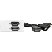 VivoLink WI221267 Presa HDMI + DisplayPort Bianco