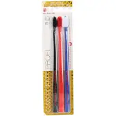 Swissdent Soft-Medium Nero Rosso Blu 3 pezzi — Spazzolino da Denti