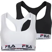 FILA Reggiseno rosso acceso / nero / bianco / offwhite