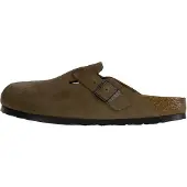 Birkenstock per donna. 1032795 Zoccoli in Pelle Boston (Vestibilità Stretta) marrone (38), Basso, Camoscio, Nessuno, Casual