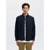 Selected Camicia A Maniche Lunghe Uomini Blu L