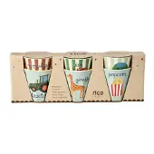 Rice Set Di Bicchieri Abc Print 160 Ml