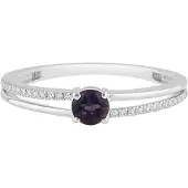 Diamant Exquis Anello 'Ring aus 375 Weißgold mit Diamant' argento