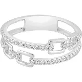 Diamant Exquis Anello 'Ring aus 375 Weißgold mit Diamant' argento