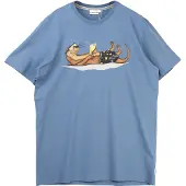 Lakor An Otter Vacation T-Shirt T-shirt Uomo (M, blu)