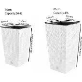 Prosperplast Vaso Da Fiori Rato 11.4l 20x20x37.6 Cm