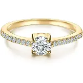 Trilani Anello oro / trasparente