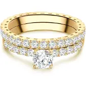 Trilani Anello oro / trasparente