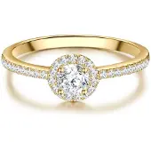 Trilani Anello oro / trasparente