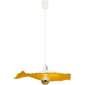 Näve Lampada sospensione Crazy Paper, bianco-oro Ø 56cm