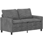 vidaXL Set di divani, 2 pezzi, grigio chiaro, in poliestere