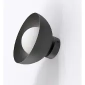 Emibig LIGHTING Applique Bibi K1, nera, acciaio/vetro, Ø 18 cm