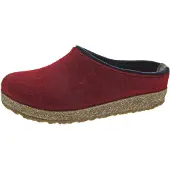 Haflinger Ciabatta 'Hausschuh Damen 711056 42 Filz in schwarz' rosso