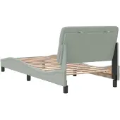 vidaXL Struttura letto senza materasso grigio chiaro 100x200 cm velluto