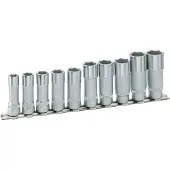 Hazet Set di chiavi a bussola (es.) 880LG/10H cava quadra 10 mm (3/8 di pollice) profilo di trazione esagonale esterno 10 - 19 N. di utensili: 10