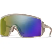 Smith - Occhiali da sole fotocromatici - Pursuit Matte Summit ChromaPop Glacier Photochromic Yellow Violet Mirror in Pelle - Beige
