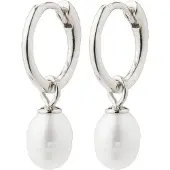 Pilgrim Orecchini 'BERTHE' argento / bianco perla