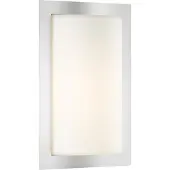 LCD Applique da esterno Luis, acciaio inox, vetro, E27