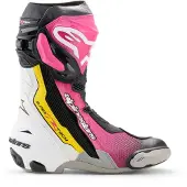 Alpinestars Stivali Supertech R Black Magenta White Yellow