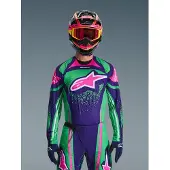 Alpinestars Maglia Techstar Nomur 2026 Deep Purple Green Pink Fluo