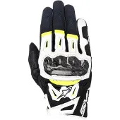 Alpinestars Guanti SMX-2 Air Carbon V2 Black White Yellow Fluo