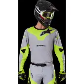 Alpinestars Maglia Racer Veil 2025 Gray Yellow Fluo
