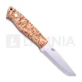 Brisa Coltello Trapper 95, Elmax Scandi, curly birch, left