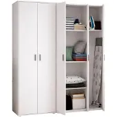 Dmora Rosarno - Armadio Multiuso Grande, 177x190h cm Bianco, Modulabile