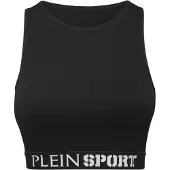 Plein sport Top crop in tessuto tecnico stretch