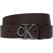 Calvin Klein Cintura 'Smooth Monogram Buckle' marrone scuro