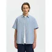 Selected Camicia In Misto Lino Uomini Blu S