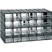 Artplast Cassettiera a 24 cassetti 38,2x14,8x23 cm Nero Nero Taglia unica