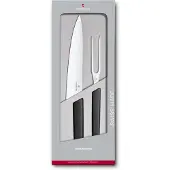 Victorinox Swiss Modern coltello trinciante e forcella, nero