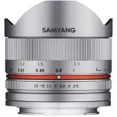 Samyang 8mm f/2.8 Fisheye II Fuji X argento