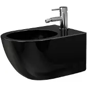 REA Bidet Sospeso Carlo Mini Black Shiny