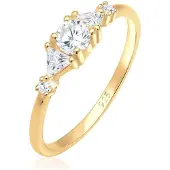 Elli PREMIUM Anello oro / trasparente