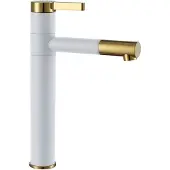 REA Rubinetto per lavabo SMART in oro bianco alto