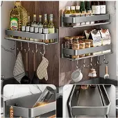 ITImport KITCHEN SHEET Gancio singolo lavandino bagno metallo alluminio 60cm